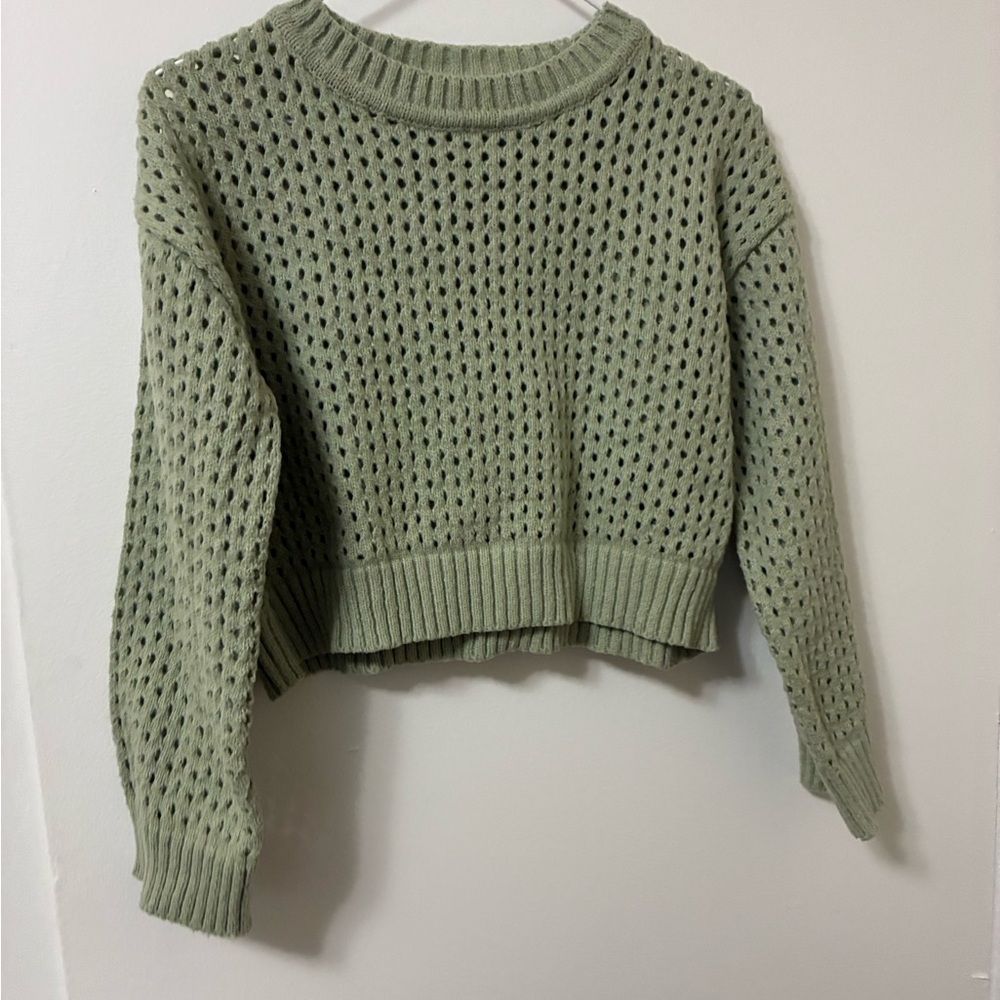 Elegant Sage Knit Sweater